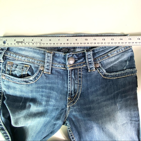 Silver Suki Surplus Bootcut Jeans, Two Tone Topstitching on Back Flap Pockets - Picture 8 of 15